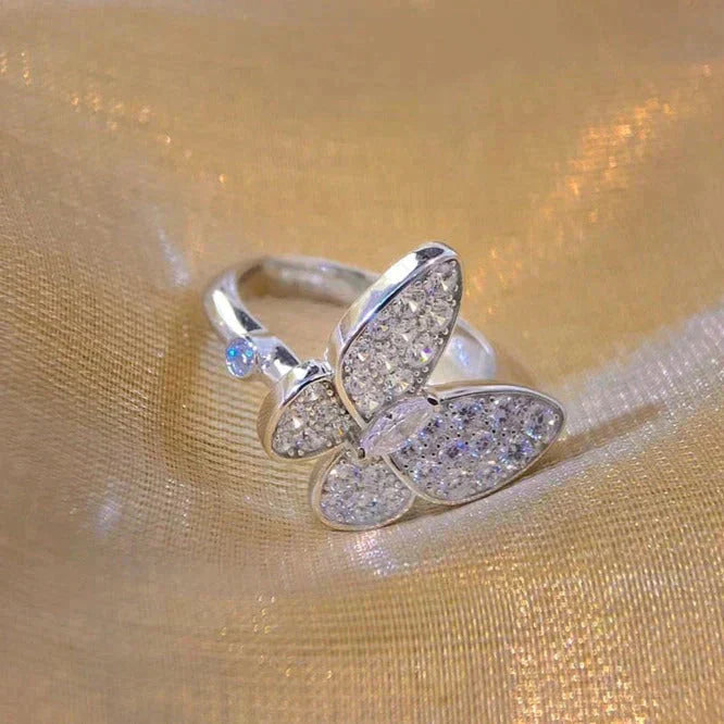 [GALE]BUTTERFLY DIAMOND RING