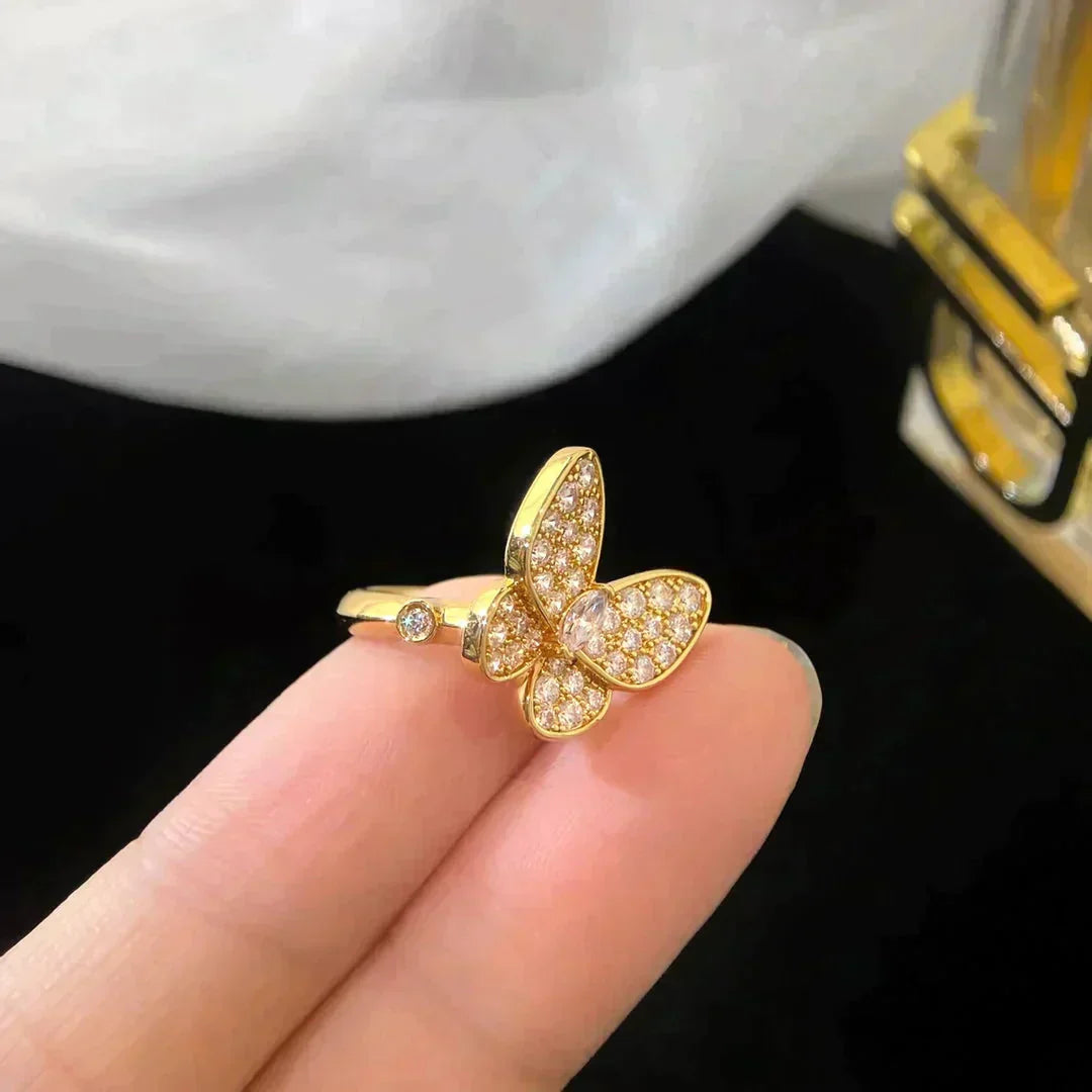 [GALE]BUTTERFLY DIAMOND RING