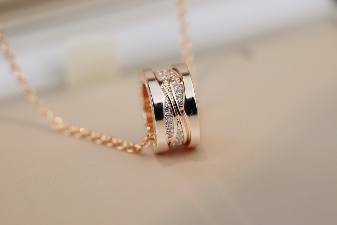 [GALE]ZERO 1 PINK GOLD DIAMOND NECKLACE