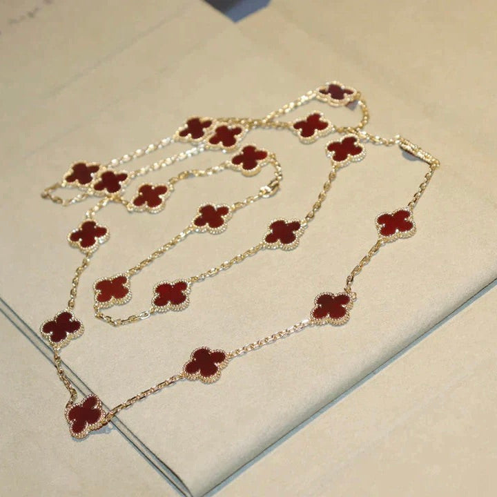 [NOVO]CLOVER 20 MOTIFS CARNELIAN HALSKETTE