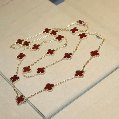 [NOVO]CLOVER 20 MOTIFS CARNELIAN HALSKETTE