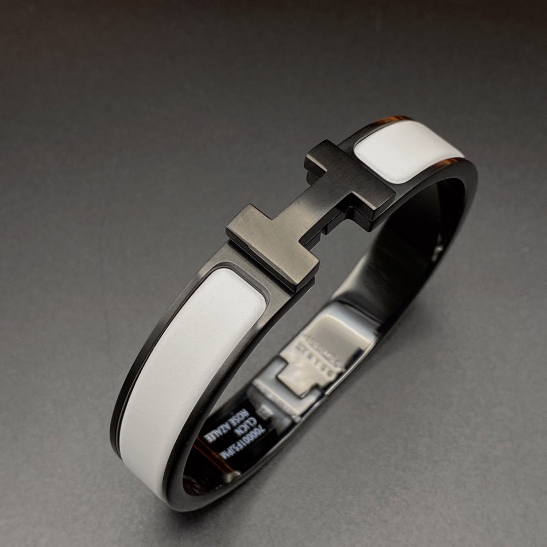 [NOVO]H ブレスレット 12mm ブラック ホワイト セラミック