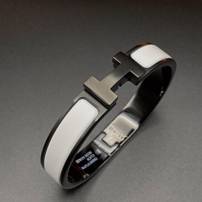 [NOVO]H ブレスレット 12mm ブラック ホワイト セラミック