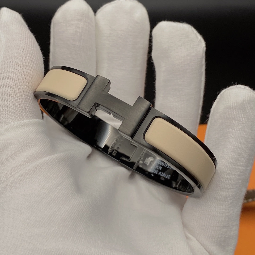 [NOVO]H ブレスレット 12mm ブラックベージュ セラミック
