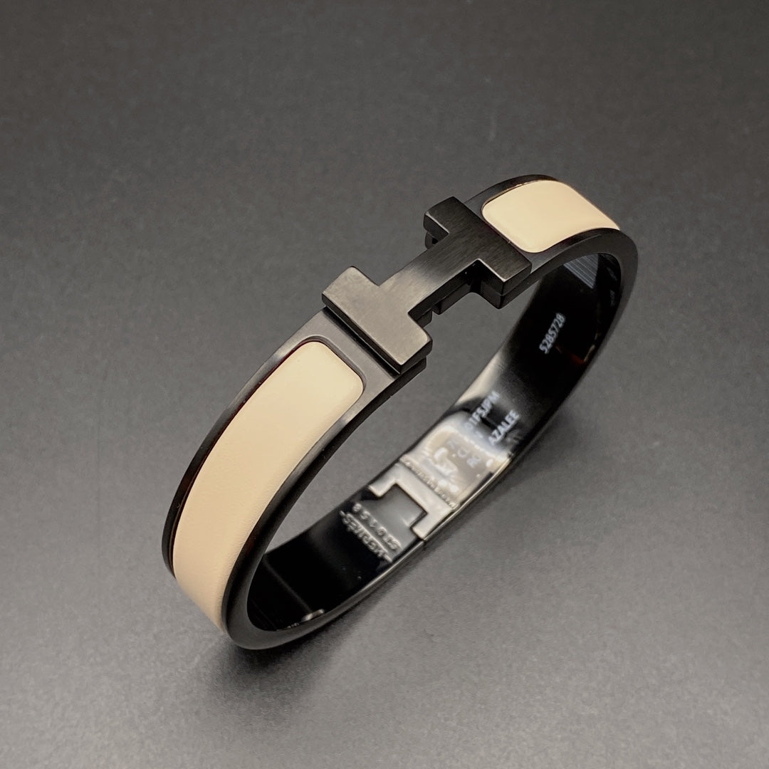 [NOVO]H ブレスレット 12mm ブラックベージュ セラミック