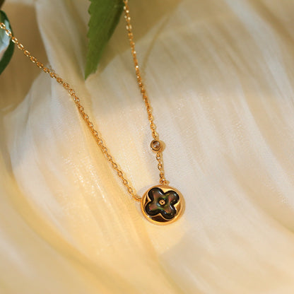 [NOVO]SUN PEDANT ROSA GOLD 1 DIAMANT-KETTE