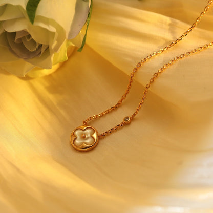 [NOVO]SUN PEDANT ROSA GOLD 1 DIAMANT-KETTE