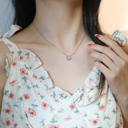 [NOVO]SUN PEDANT ROSA GOLD 1 DIAMANT-KETTE