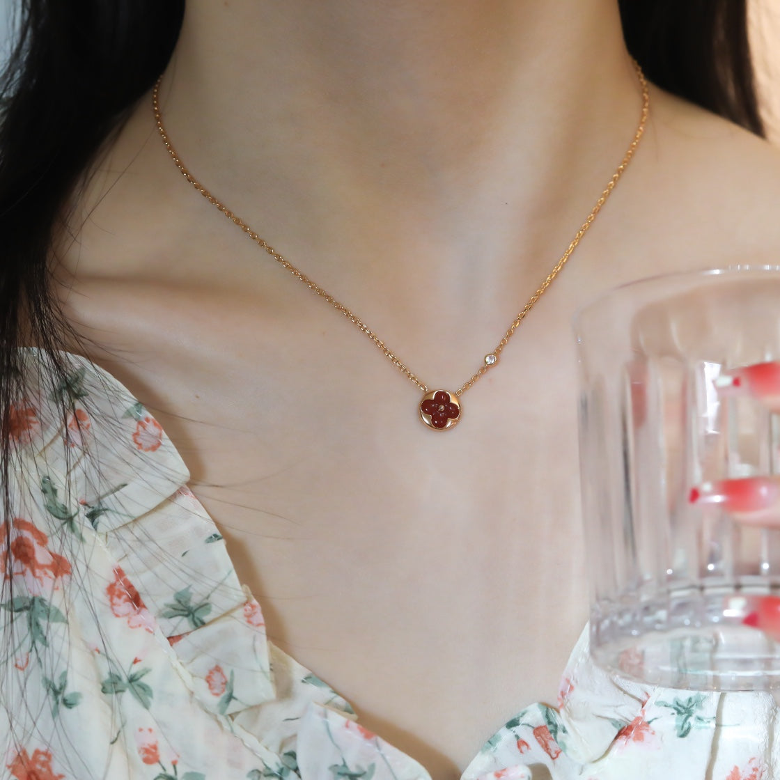 [NOVO]SUN PEDANT ROSA GOLD 1 DIAMANT-KETTE