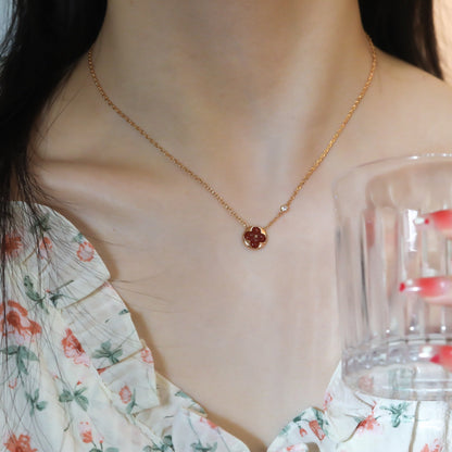 [NOVO]SUN PEDANT ROSA GOLD 1 DIAMANT-KETTE