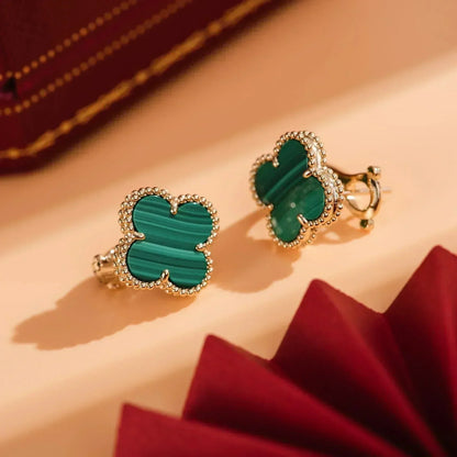 [NOVO]CLOVER MEDIUM 1 MOTIFS MALACHITE OHRRINGE