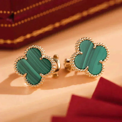 [NOVO]CLOVER MEDIUM 1 MOTIFS MALACHITE OHRRINGE