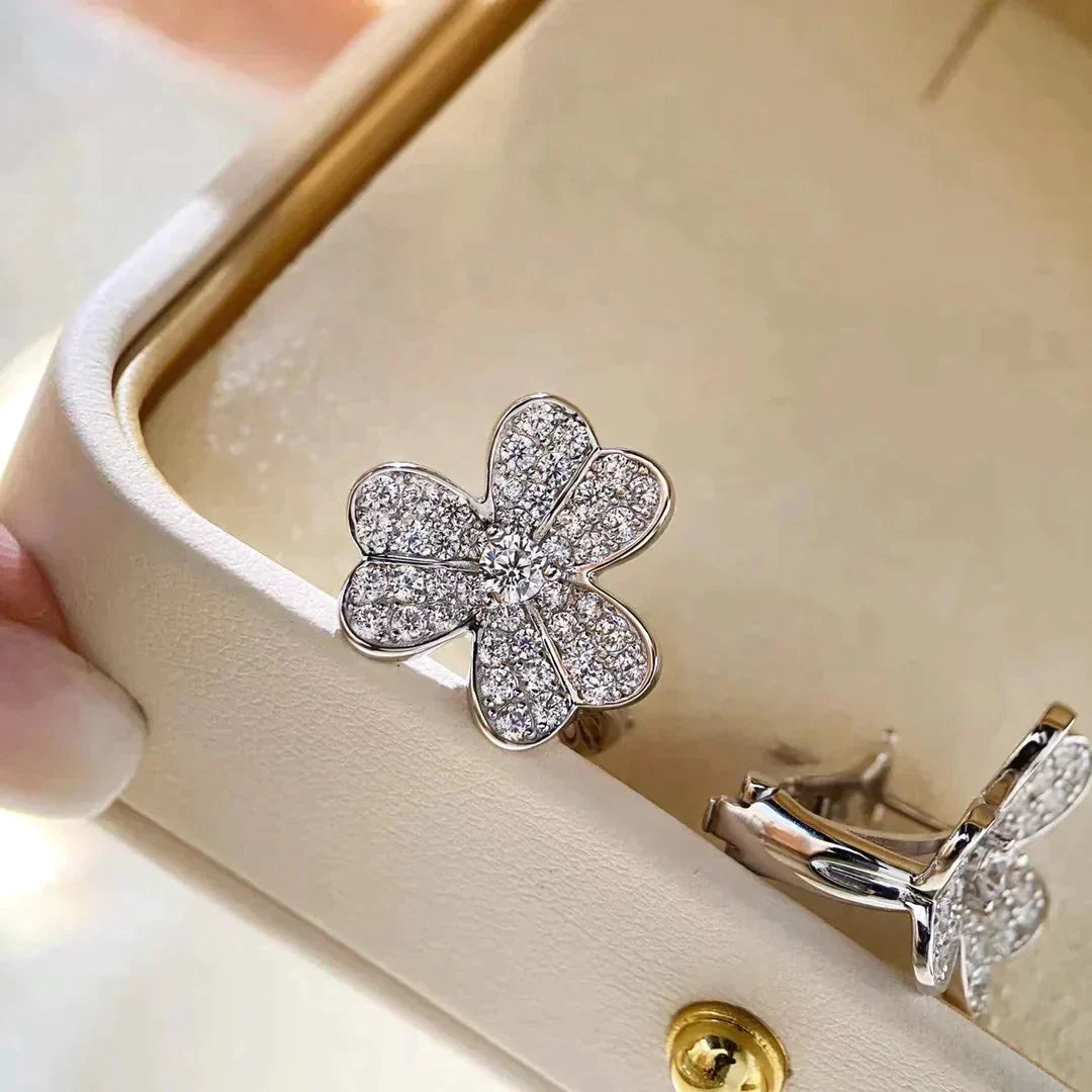 [NOVO]CLOVER COMOS DIAMANT-OHRRINGE SILBER