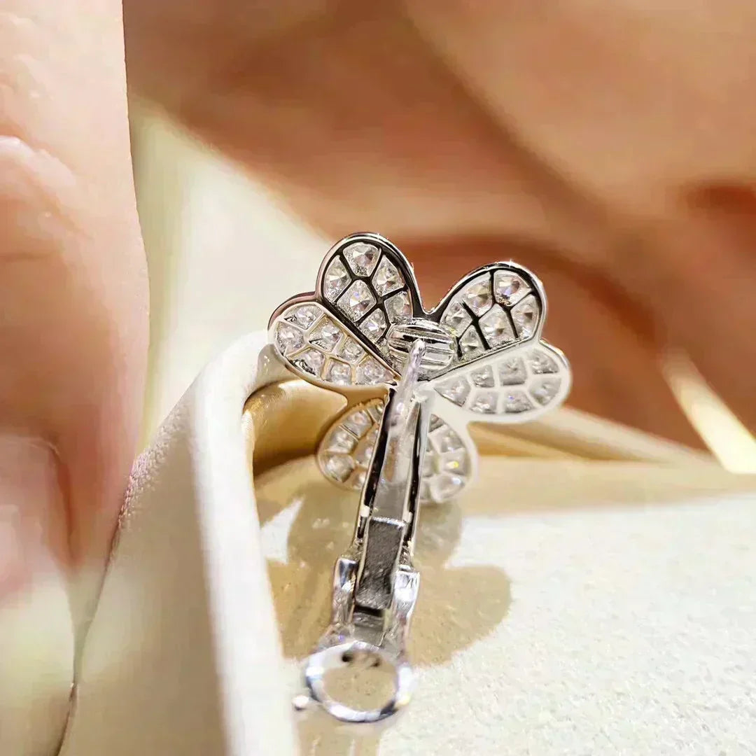 [NOVO]CLOVER COMOS DIAMANT-OHRRINGE SILBER