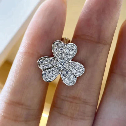 [NOVO]CLOVER COMOS DIAMANT-OHRRINGE SILBER