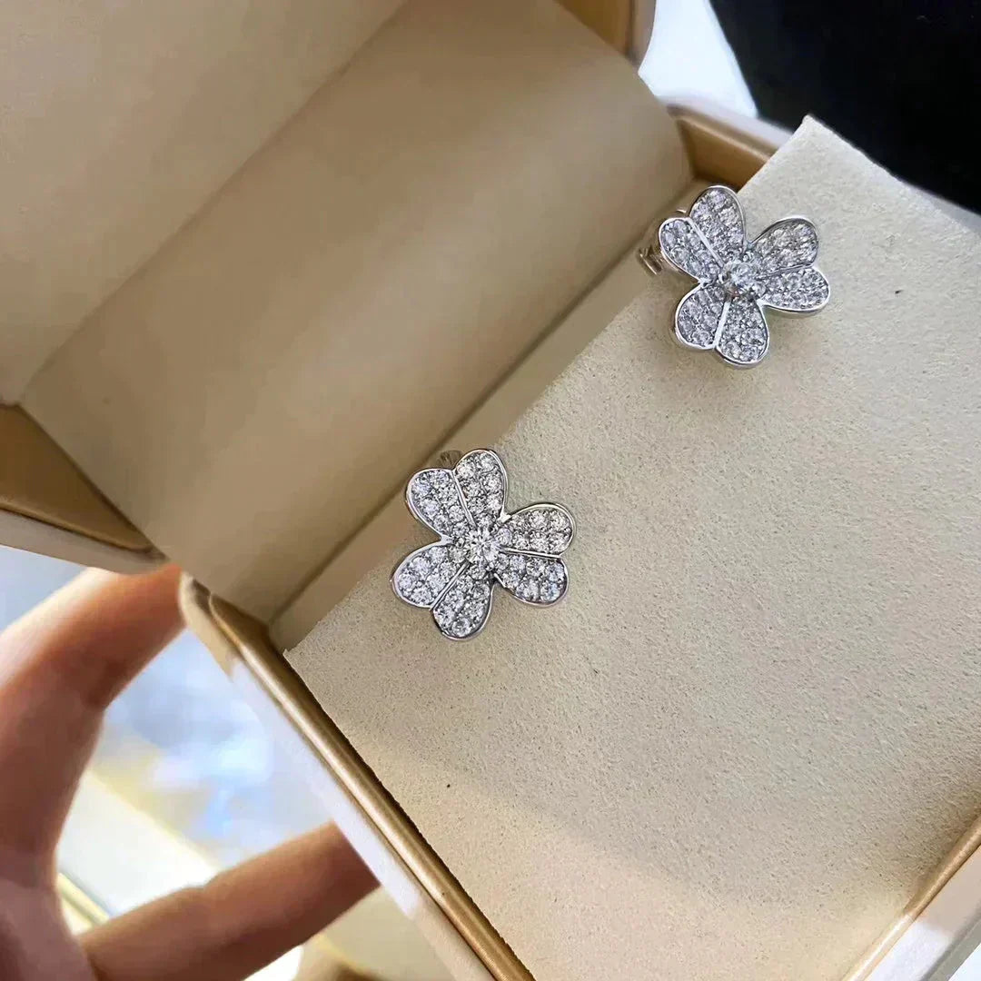 [NOVO]CLOVER COMOS DIAMANT-OHRRINGE SILBER