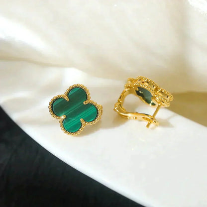 [NOVO]CLOVER MEDIUM 1 MOTIFS MALACHITE OHRRINGE