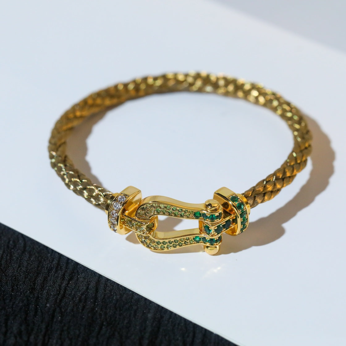 [GALE]FORCE 10 GOLD GREEN DIAMOND PAVED