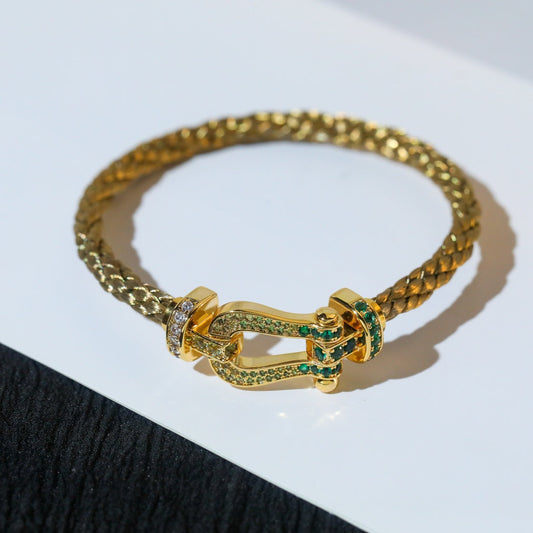 [GALE]FORCE 10 GOLD GREEN DIAMOND PAVED