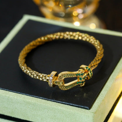 [GALE]FORCE 10 GOLD GREEN DIAMOND PAVED