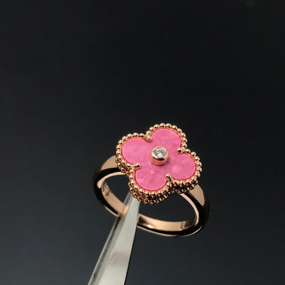 [NOVO]CLOVER RHODONIT ROSÉGOLD RING