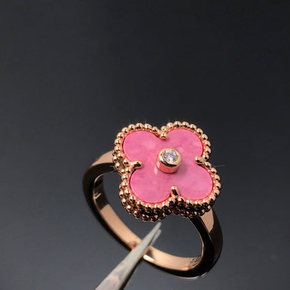 [NOVO]CLOVER RHODONIT ROSÉGOLD RING