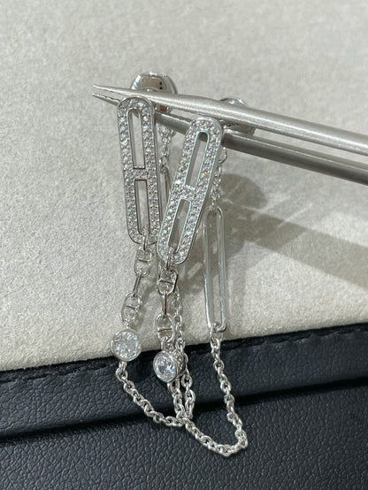 [NOVO]CHAINE CHAOS DIAMANT-TROPFENOHRRINGE