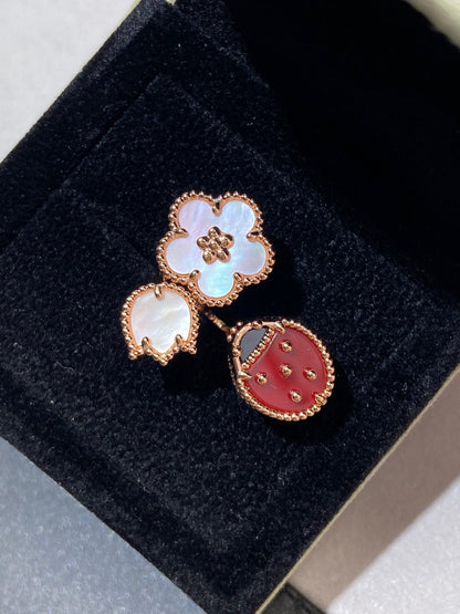[NEU] GLÜCKSRING MIT 3 MOTIVEN IN ROSÉGOLD