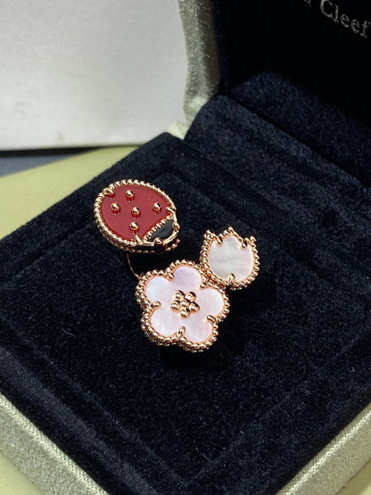 [NEU] GLÜCKSRING MIT 3 MOTIVEN IN ROSÉGOLD