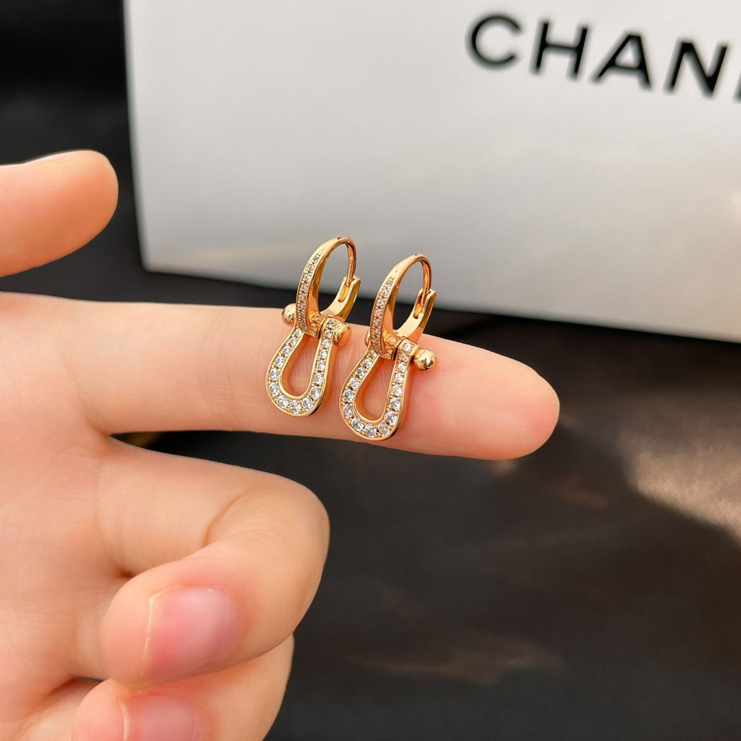 [GALE]FORCE 10 FULL DIAMOND DROP EARRINGS MEDIUM MODEL