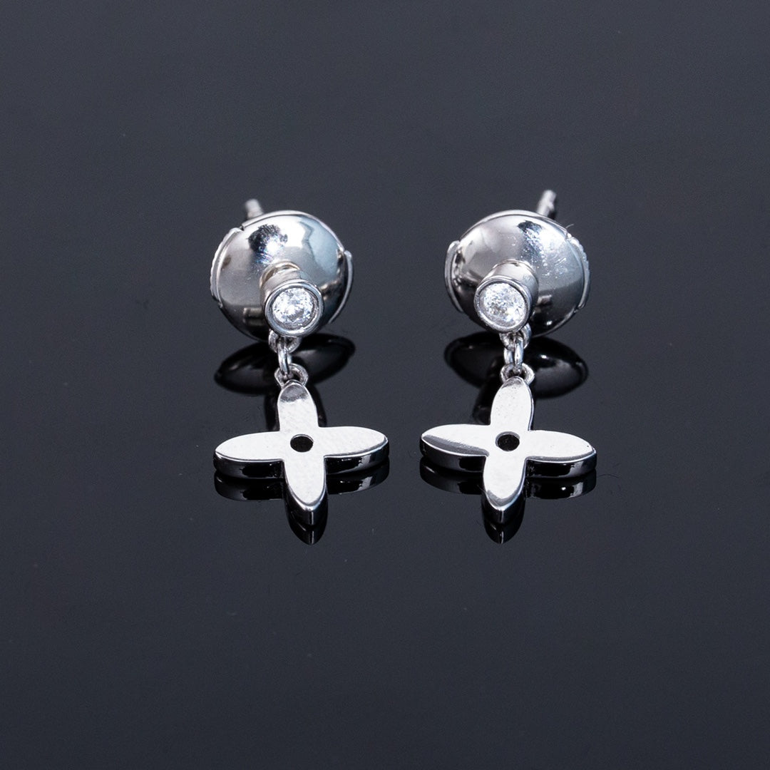 [NOVO]VIDYLLE SILBERNE DIAMANT-MINI-TROPFENOHRRINGE