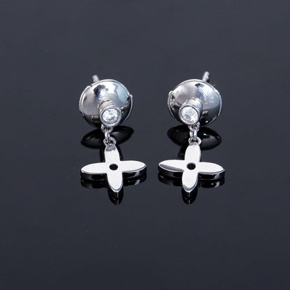 [NOVO]VIDYLLE SILBERNE DIAMANT-MINI-TROPFENOHRRINGE