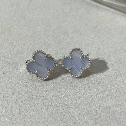 [NOVO]CLOVER CHALCEDON SILBER-OHRSTÖSSE