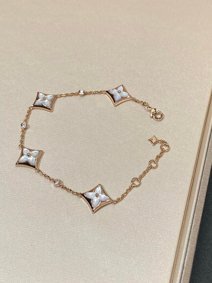 [NOVO]STAR 4 MOTIF POP DIAMOND PINK GOLD ARMBAND