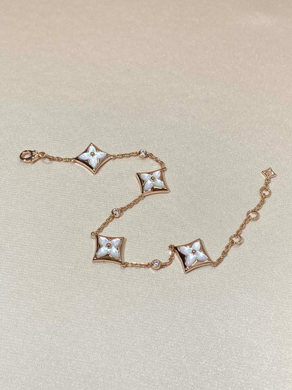 [NOVO]STAR 4 MOTIF POP DIAMOND PINK GOLD ARMBAND