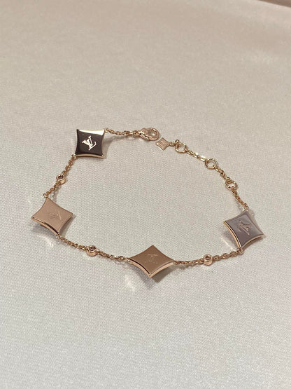 [NOVO]STAR 4 MOTIF POP DIAMOND PINK GOLD ARMBAND