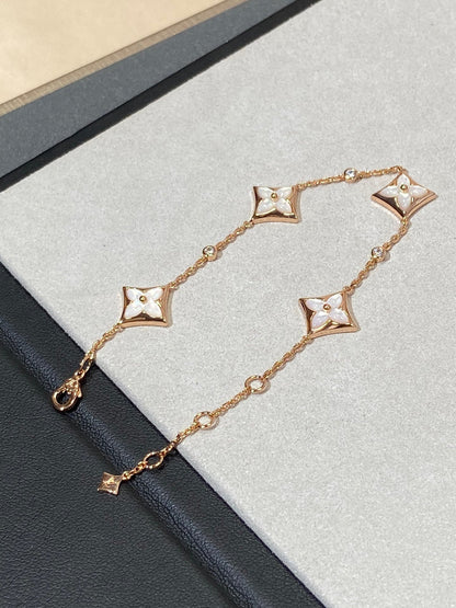 [NOVO]STAR 4 MOTIF POP DIAMOND PINK GOLD ARMBAND