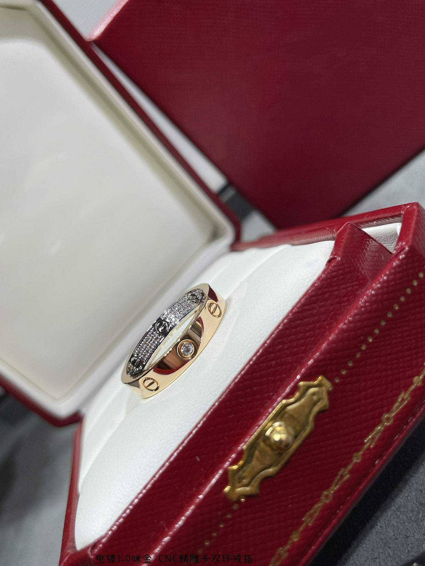 [NOVO] LOVE DOPPELRING AUS ROSA GOLD, SILBER UND DIAMANT