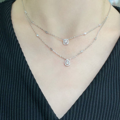 [GALE]MY TWIN 2 ROW DIAMOND NECKLACE
