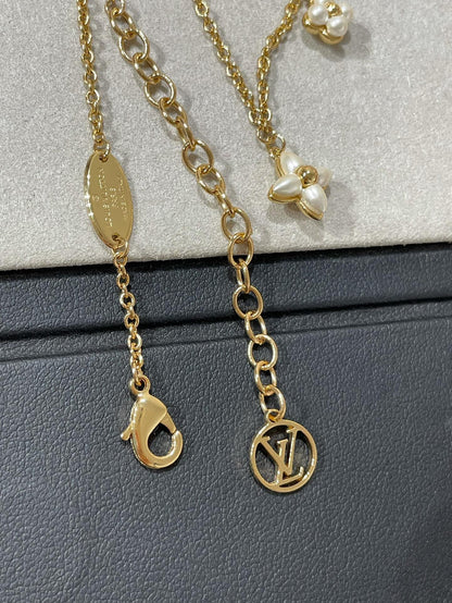 [NOVO]FLOWERGRAM GOLD MOP DOPPELREIHEN-KETTE