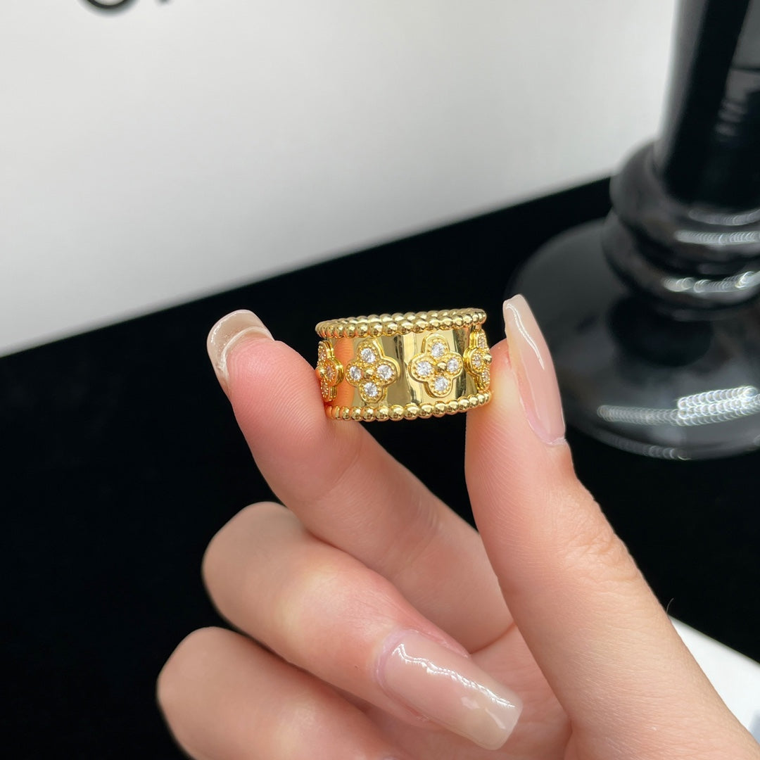 [NEU] GROSSER PERLEE DIAMANTRING 