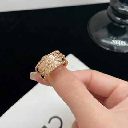 [NEU] GROSSER PERLEE DIAMANTRING 