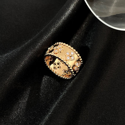 [NEU] GROSSER PERLEE DIAMANTRING 