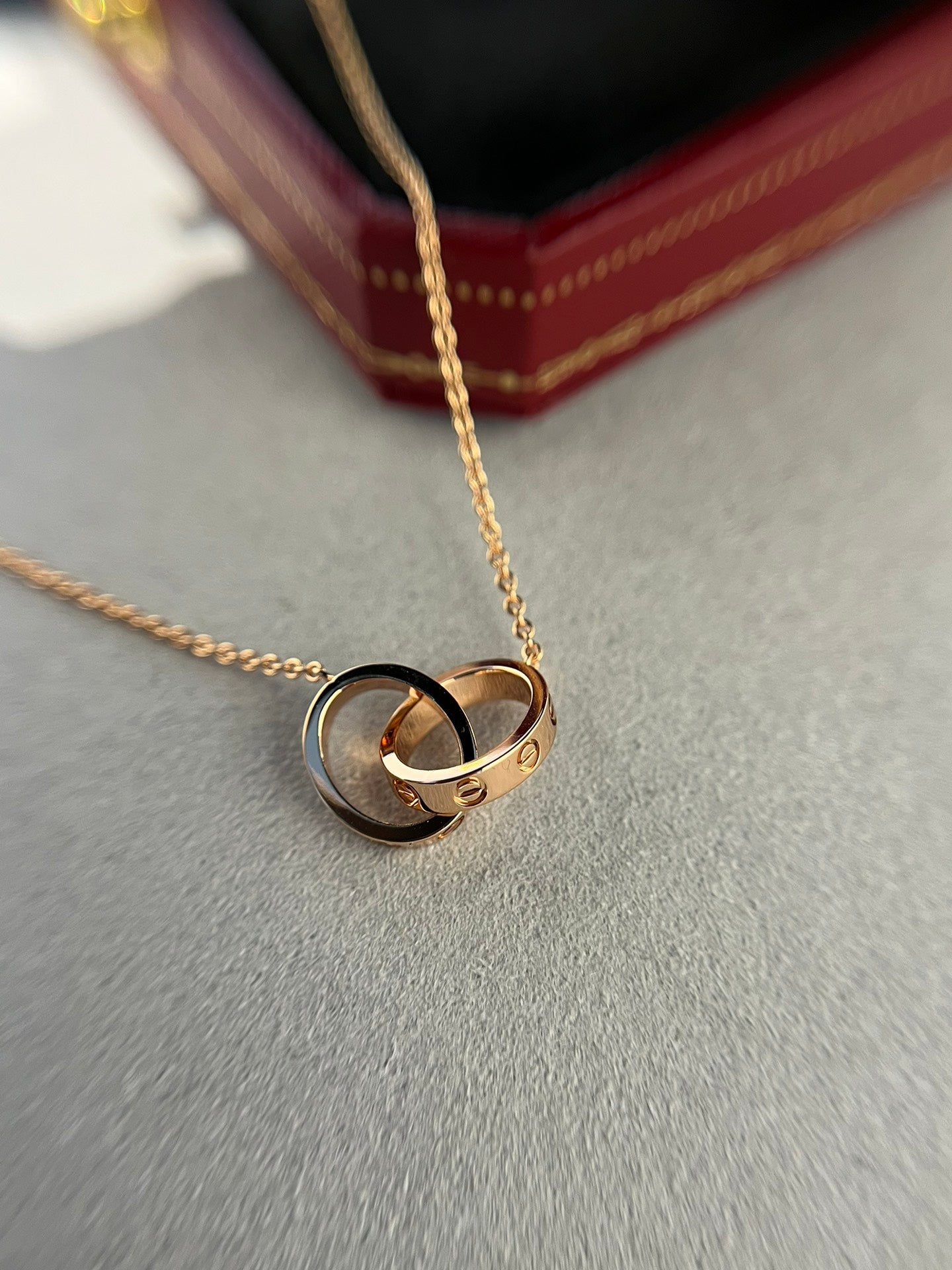 [NOVO] LIEBESKETTE DOPPELRING ROSÉGOLD 