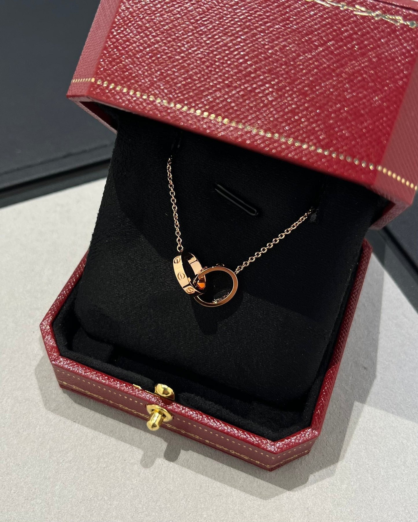 [NOVO] LIEBESKETTE DOPPELRING ROSÉGOLD 