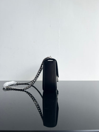 CLASSIC TRIOMPHE 20 BLACK CALFSKIN SILVER HARDWARE