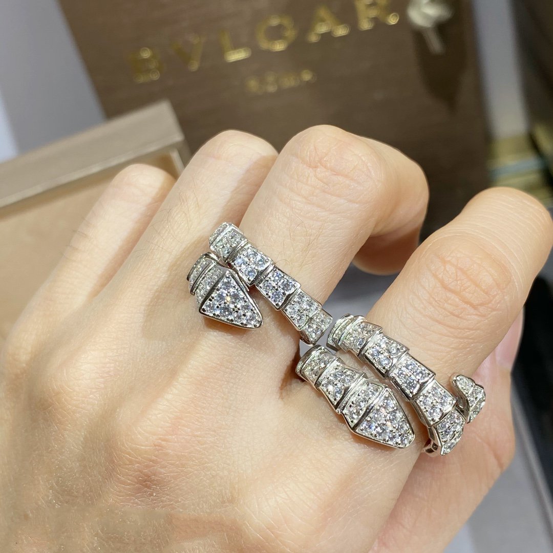 [GALE]SERPENTI RING SILVER DIAMOND PAVED