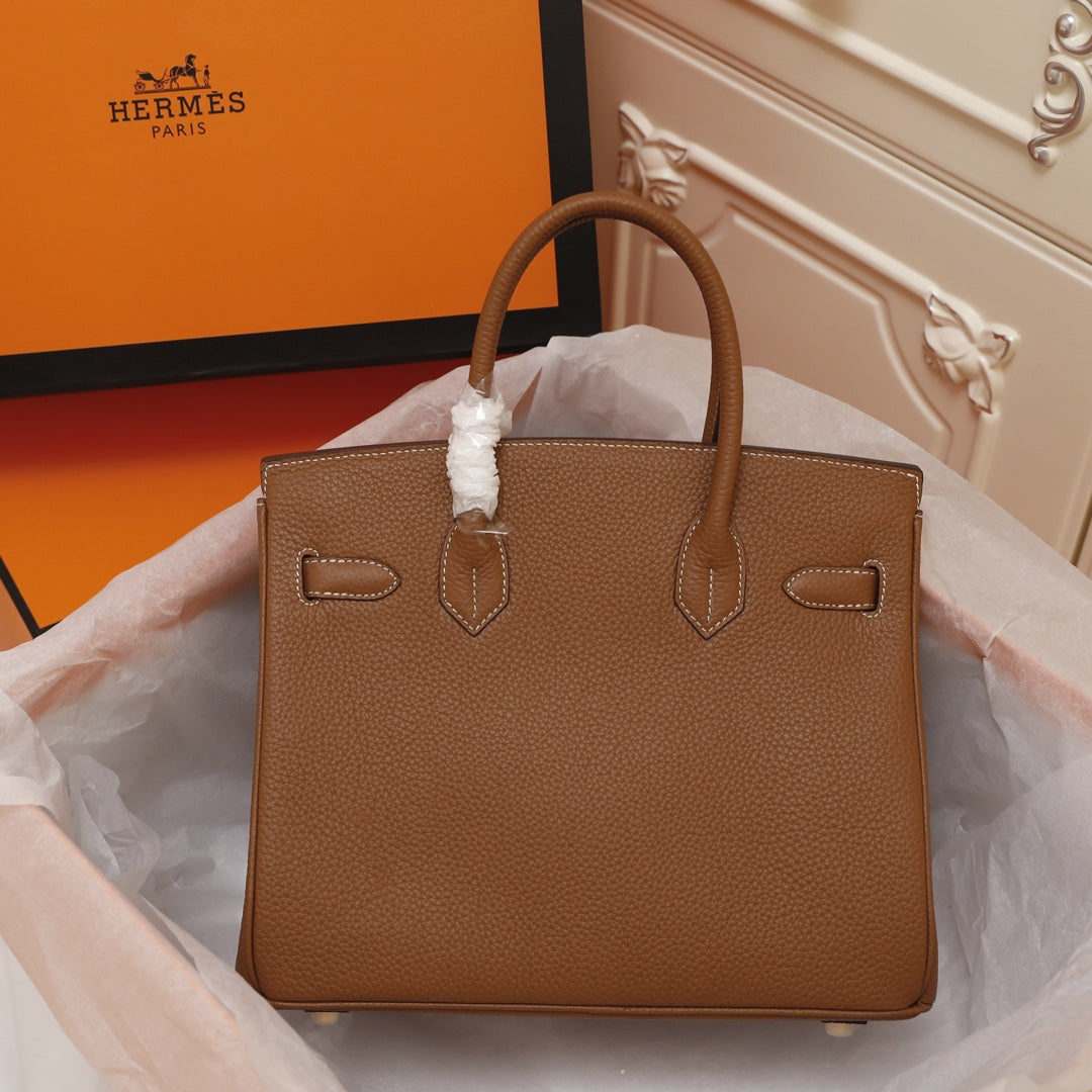 HM BIRKIN BAG 35 BROWN TOGO GOLD HARDWARE
