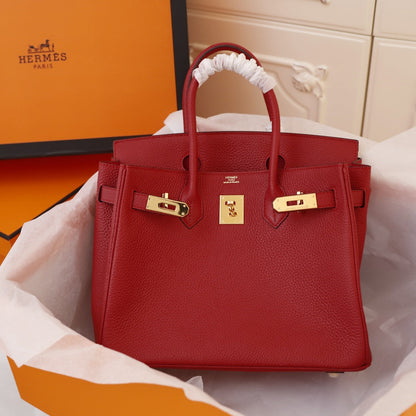HM BIRKIN BAG 30 CRIMSON TOGO GOLD HARDWARE