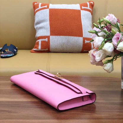 HM Kelly Cut 31cm Light Pink Swift Leather Ghw
